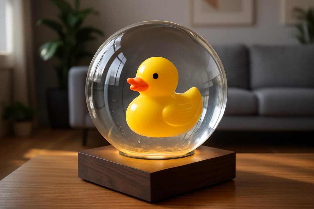 Wednesday Inspired Duck Sphere Lamp: LED Resin Art Collectible - Etsy
