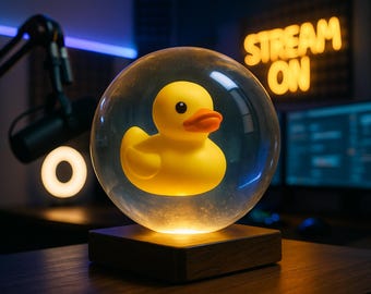 Wednesday Inspired Duck Sphere Lamp: LED Resin Art Collectible - Etsy