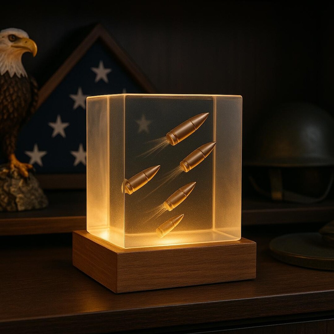 Handmade Bullet Resin Cube – Edgy Office Decor, Military Gift - Etsy UK