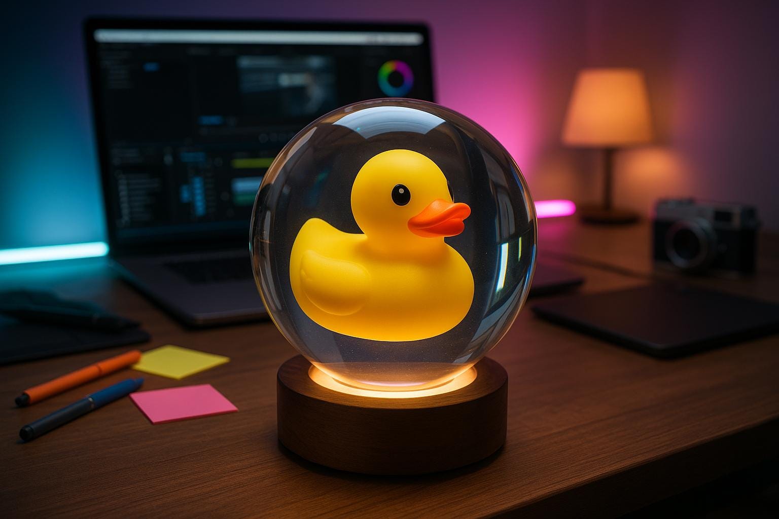 Wednesday Inspired Duck Sphere Lamp: LED Resin Art Collectible - Etsy