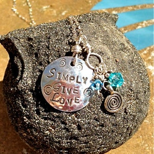 Simply Give Love Charm Necklace ~ In Support of Sarah