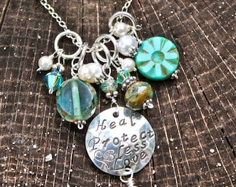 Cluster Charm Necklaces may be personalized
