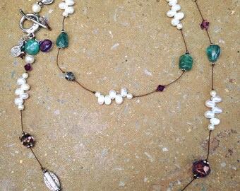 The World on a String Long Hand-Knotted Necklace