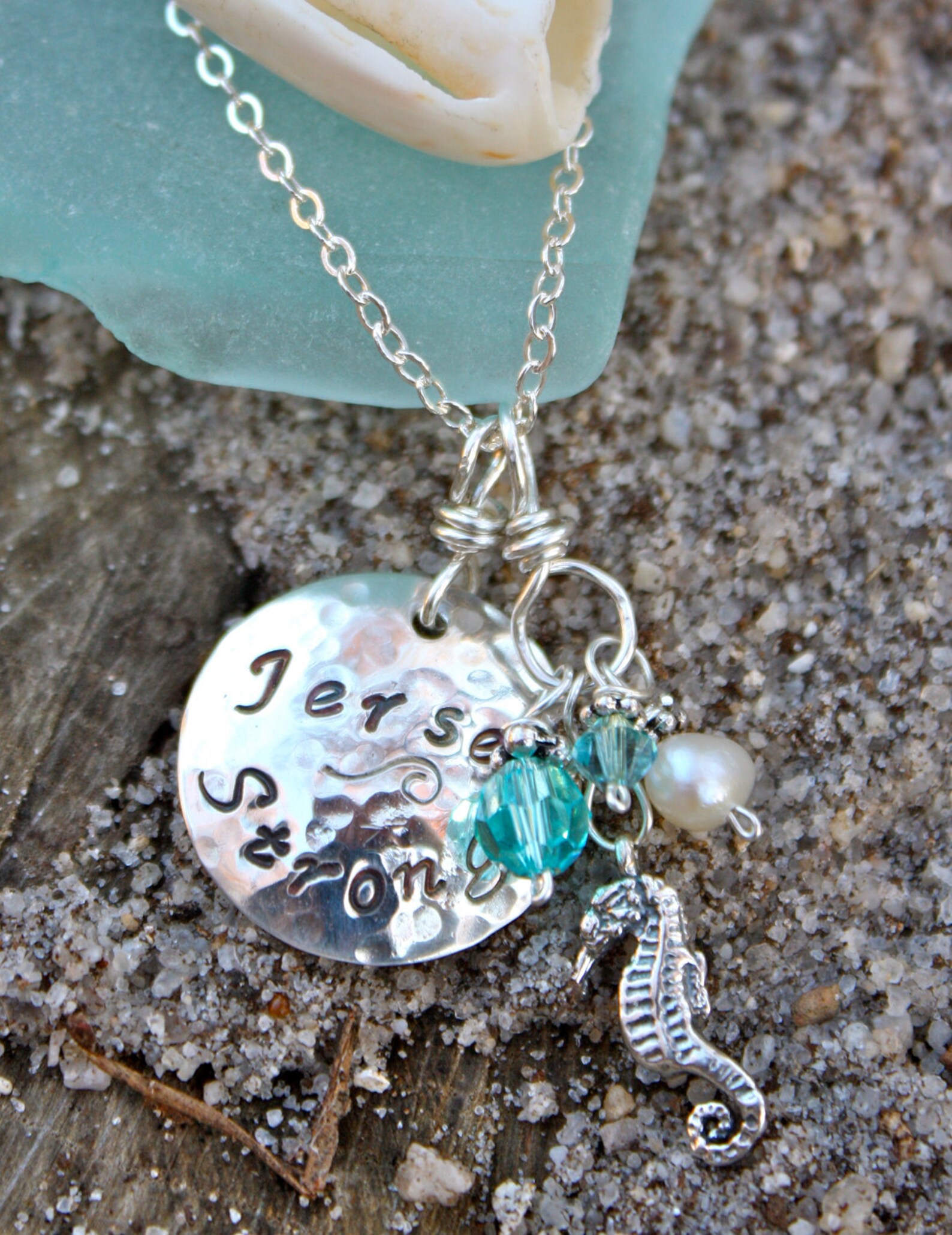 JERSEY STRONG Necklace / A Percentage of Each Sale Goes to Hurricane ...