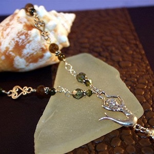 Funky Mermaid and Sea Glass Necklace