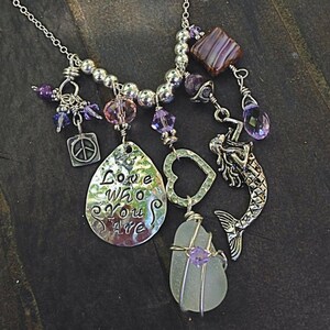 Love Who You Are Charmed Chain Necklace