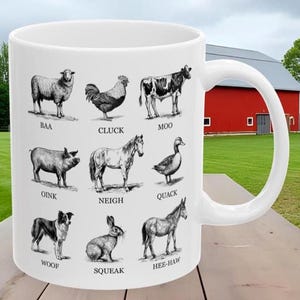 Farm Life Coffee Mug, Farm Animals Mug, Farmers Life Coffee Mug, Farmer Gift, Farm Life Gift, Animal Lover Gift, Farming Coffee Mug