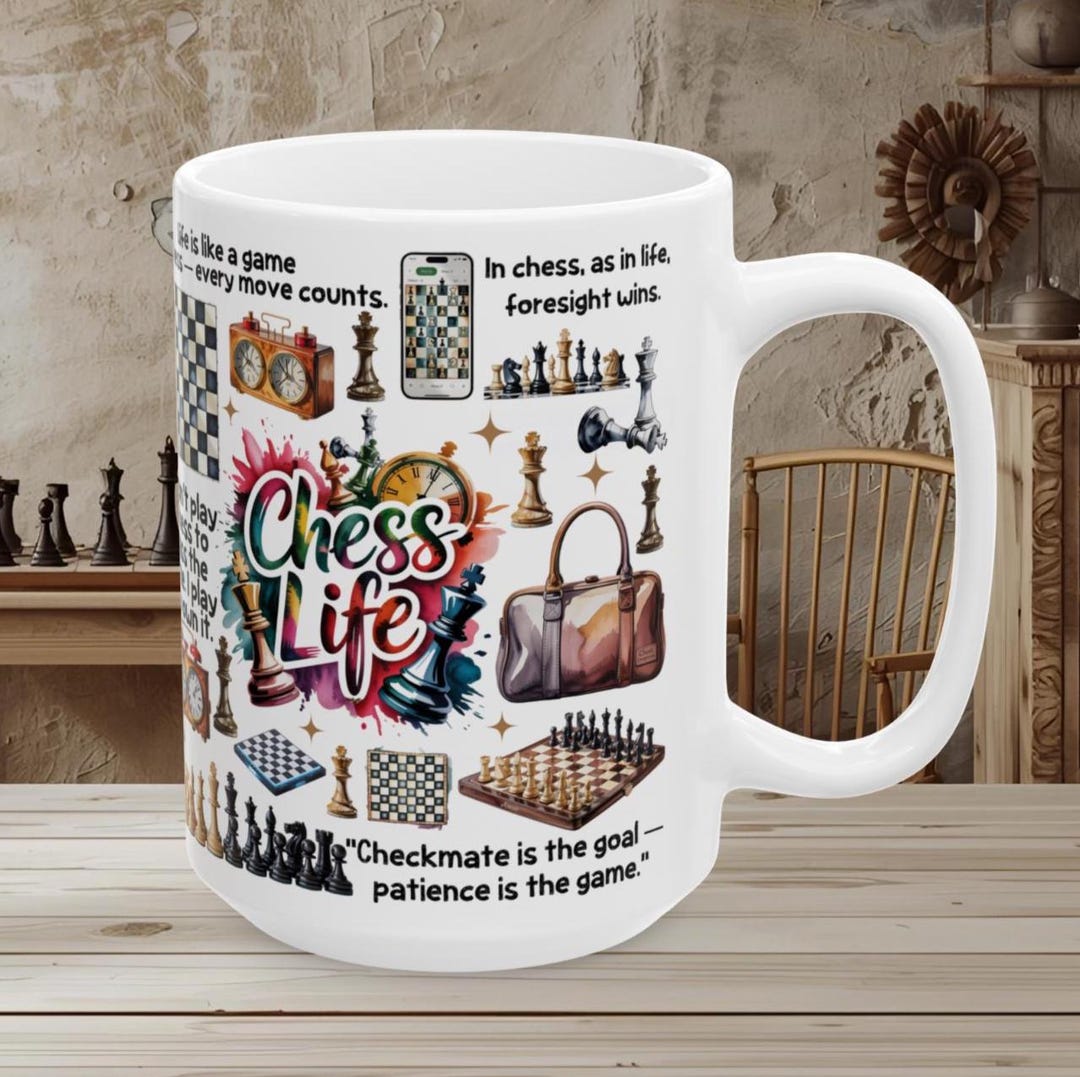 Chess Life Coffee Mug, Chess Coffee Mug, Chess Lover Gift, Chess Player ...