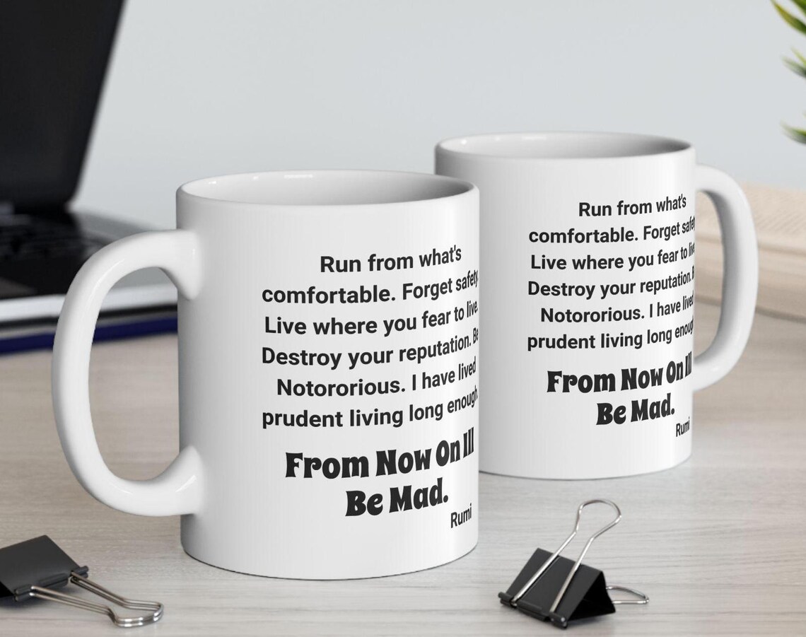 Rumi Quote Coffee Mug, Rumi Poetry, Rumi Philosophy, Rumi Lover Gift ...