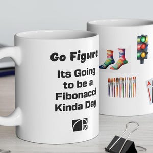 Fibonacci Mug, Math Lover Gift, Fibonacci Gift, Golden Ratio Coffee Mug, Golden Ratio Gift Ideas, Math Geek Mug, Math Teacher Gift