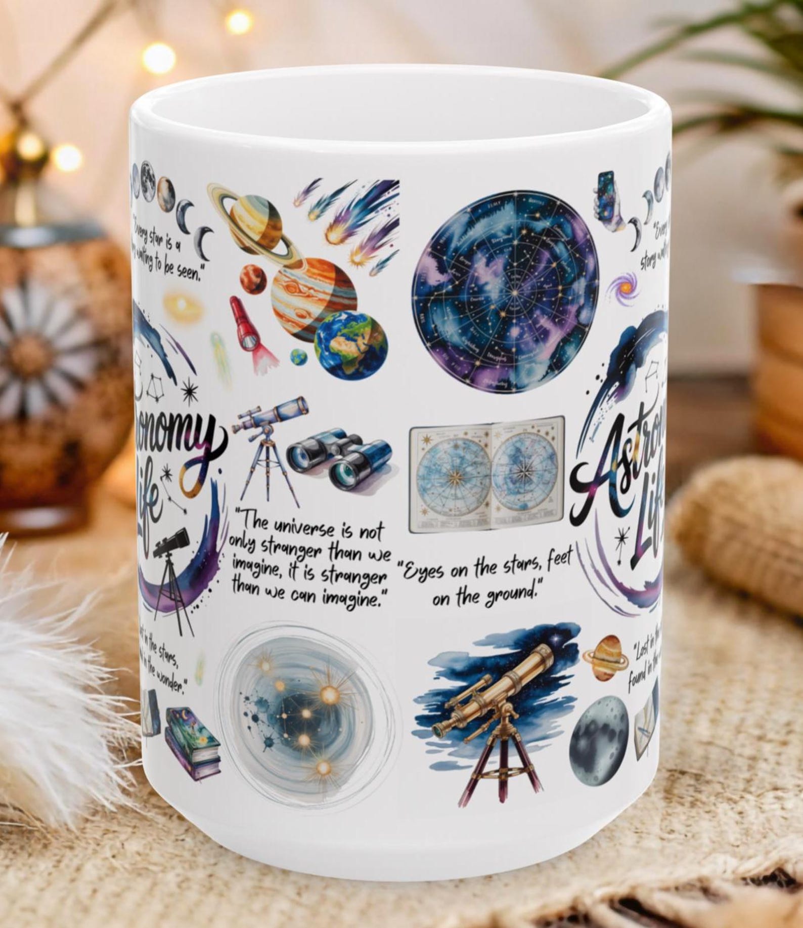 Mug Papy Astronome — L hommage céleste qui réchauffe chaque café main image 0