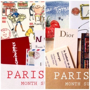 PARIS LETTERS: 3 Paris letters and 3 Paris maps, a 3-month subscription combo, + souvenirs, + a bonus watercolor
