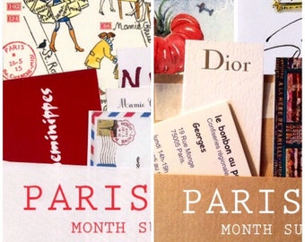 PARIS LETTERS: 3 Paris letters and 3 Paris maps, a 3-month subscription combo, + souvenirs, + a bonus watercolor