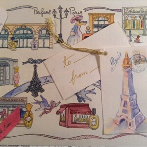 Paris perfume letter, Belle Époche print, A single letter, Size A4, Sent from France via la Poste, folded, fun Paris gift image 4