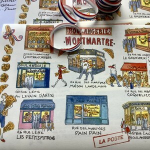 Carta con sello de baguette francesa, regalo para los amantes de París y los amantes de la gastronomía, enviada desde París (OCT)