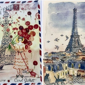 Eiffel tower, Paris letters, Fete des Fleurs, A Single illustrated letter, Mailed from Paris image 4