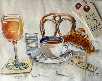 Paris Cafe Saint Regis, petit Déjeuner, Paris goodies, for Paris lovers, foodies, a birthday gift? (OCT)