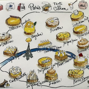 La mejor tarta de limón de París: carta individual enviada por correo desde París con recuerdos parisinos (JULIO)