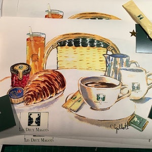 LETRAS DE PARÍS:Paris Café petite déjeuner, regalo perfecto para el viajero, francófilo, amante de París + souvenirs, enviado por correo desde París (FEB)