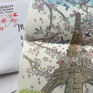 Paris Letter-A-Month: 6-letter Subscription Small bonus watercolor Paris Souvenirs mailed from Paris image 4