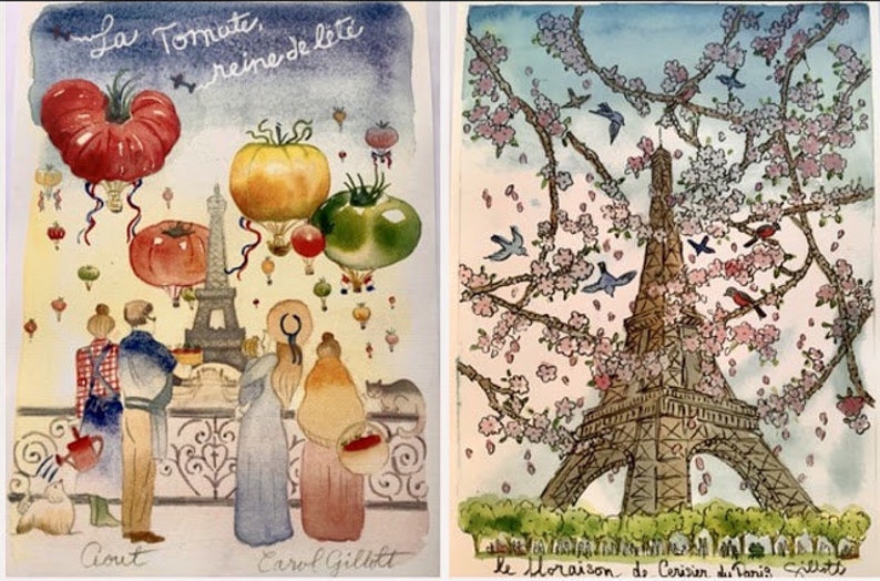 Eiffel tower, Paris letters, Fete des Fleurs, A Single illustrated letter, Mailed from Paris image 3