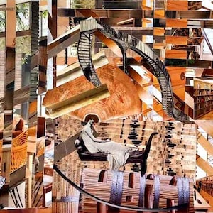 Collage unique crème "Le Temps Suspendu"