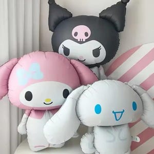 Palloncino grande Sanrios carino kawaii anime Kuromi Melody Cinnamoroll decorazione per festa di compleanno palloncini jumbo adorabile bambola di scena