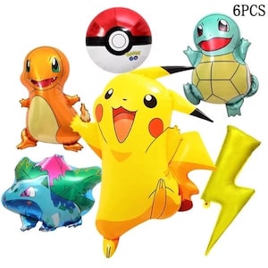 Pokemon Palloncino Pikachu Squirtle Bulbasaur Charmander Pikachu Palloncino in alluminio Decorazione Forniture Bambini Festa di compleanno Regalo, pokemon