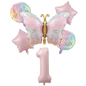 Set di palloncini con numeri da 40 pollici a farfalla rosa, sfumati, buon compleanno, baby shower, decorazione per palloncini ad elio, festa di compleanno, matrimonio, globos, decorazioni per feste