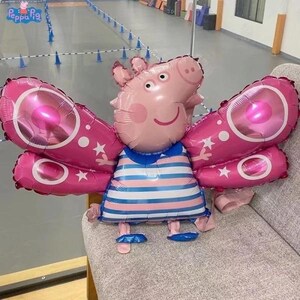 Cartoon Peppa Pig Ballon Flügel Peppa Pig George Ballon Niedlich Geburtstag Party Zubehör Roon Decorat George Kinder Ballon Spielzeug
