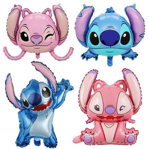 Disney Stitch Balloon Aluminum Film Floating Air Balloon Children's Cartoon Birthday Party Non Self Sealing Balloon, lilo and stitch