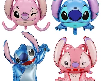 Globo de Disney Stitch, globo de aire flotante de película de aluminio, globo de fiesta de cumpleaños de dibujos animados para niños, globo no autosellante, Lilo y Stitch