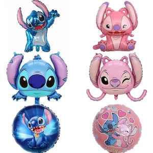Disney Stitch Balloon Aluminum Film Floating Air Balloon Children's Cartoon Birthday Party Non Self Sealing Balloon, lilo and stitch
