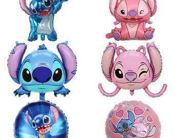 Globo de Disney Stitch, globo de aire flotante de película de aluminio, globo de fiesta de cumpleaños de dibujos animados para niños, globo no autosellante, Lilo y Stitch