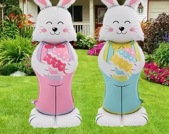Konijnenballon, paasballonnen, folieballonnen, feestdecoraties, babyshower, verjaardagsfeestje, ballon, feestdecor, feestrekwisieten, dierenballon