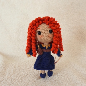 Merida Brave Doll Amigurumi Crochet Pattern PDF Disney Princess Fairytale in English