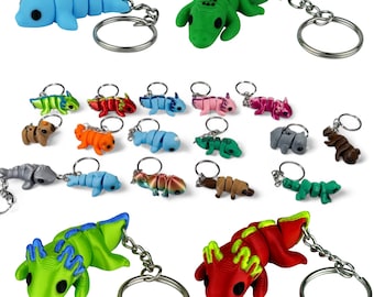 3D Printed Articulated Animal Keychain: Fidget Sensory Toy