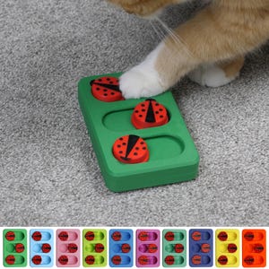 Interactive Cat Treat Puzzle Toy: Food Dispenser for Indoor Cats