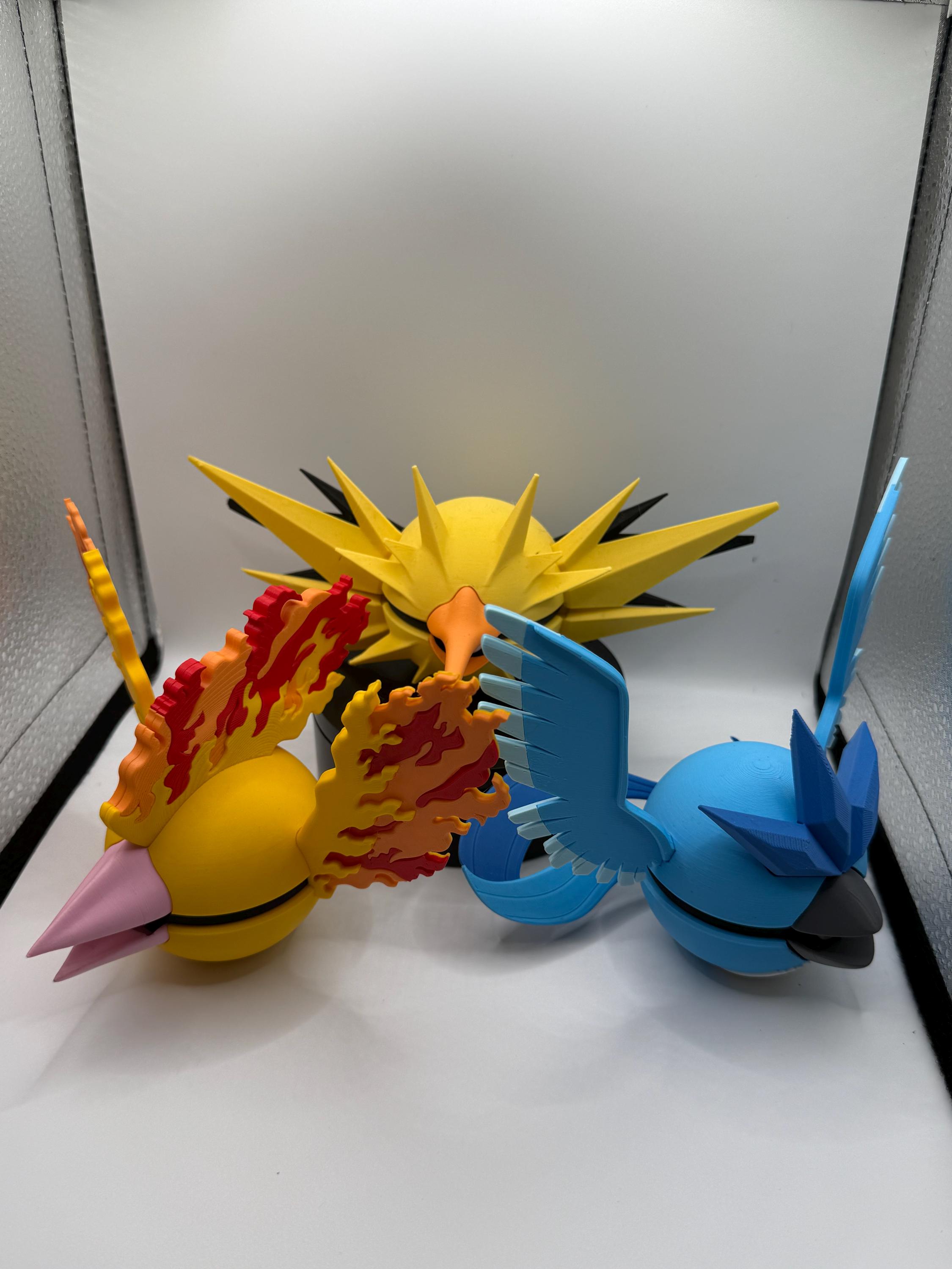 3D Printed Legendary Bird Trio! Articuno, Zapdos, and Moltres