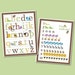 safari art alphabet and number counting posters 11x14 etsy