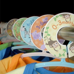 Baby Closet Dividers Safari Jungle Zoo Animals for Boys and Girls image 1