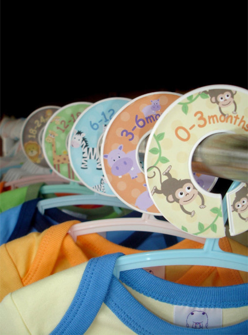 Baby Closet Dividers Safari Jungle Zoo Animals for Boys and Girls image 1