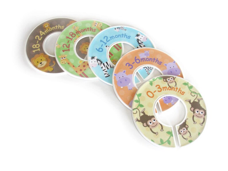 Baby Closet Dividers Safari Jungle Zoo Animals for Boys and Girls image 3