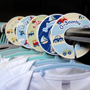 Baby Closet Dividers Clothing Organizers Planes, Trains and Cars image 1