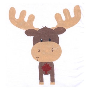 Moose Long Sleeve One-Piece Bodysuit or Shirt for Boy and Girl Unisex image 2
