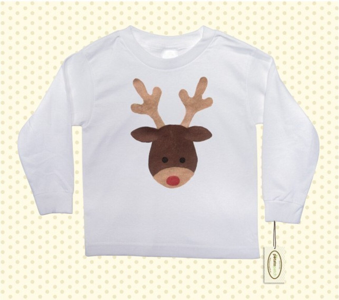 Christmas Reindeer Long Sleeve One-piece Bodysuit or Shirt - Etsy