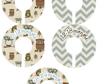 Closet Dividers - Retro Owls