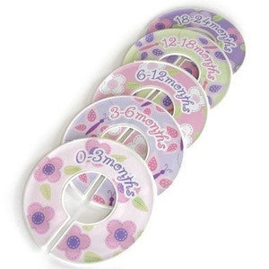 The Original Baby Closet Dividers for girls Floral Friends image 4