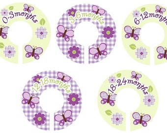 Closet Clothing Dividers - Lavender Butterfly