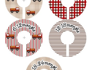 Baby Closet Clothes Dividers Organizers -Fire Truck